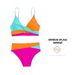 Women's Clothing Split Stitching Contrast Color Bikini Seaside Swimsuit_ecoleips.com