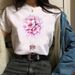 Popular Clothing: New White Fashion Floral Hot Air Balloon Women's Short-sleeve T-shirt_ecoleips.com