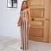 041770Freet 2025 Summer New Crop Backless Color Woven Tube Top Dress Set For Women_ecoleips.com