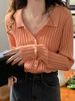 V Neck Autumn Winter Sweater Pullovers Women 2025 Button Pullover Women Soft Sweater Jumper Fashion Tops_ecoleips.com