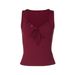 Women's Slim Fit Camisole Sexy Lace up Bow European And American Style Best Selling Winter Clothing 2025 Tank Tops & Camis_ecoleips.com