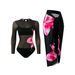 Women's Clothing One Piece Swimsuit Conservative Belly Covering Bikini With Beach Skirt Chiffon Wrap Hot Spring Swimwear For Women_ecoleips.com