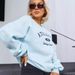 Women's Clothing New Long Sleeved Round Neck Sweater Fashion Pin Design Letter Printing Loose Top Trend_ecoleips.com