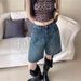 Women's Clothing Denim Shorts Trendy And Versatile Summer Thin New Style High Waist Loose Straight Slimming Shorts_ecoleips.com