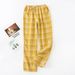 Fdfklak New Plaid Cotton Ladies Pajama Pants Pyjama Trousers Women Sleep Bottoms Lounge Wear Sleep Pants Spring Summer Q1311_ecoleips.com