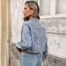 K New Nail Bead Loose Slimming Casual Short Denim Top Jacket For Women_ecoleips.com