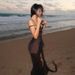 Sensual Mesh Slit Midi Dress With High Slit & Irregular Hem - Sleeveless V-Neck Slip Dress For Women, Evening Clubwear, Party_ecoleips.com