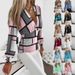 2025 Independent Station Hot Item Long Sleeve Fashion V-neck Printed Shirt Blouse Women's Autumn_ecoleips.com