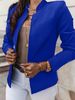 2025s 2025 New Fashion Women's Top Coat Solid Color Standing Neck Long Sleeved Suit_ecoleips.com
