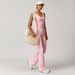 K Color Blocked Cross Flared Pants Nude Yoga Running Fitness Yoga Suit Two-piece Set_ecoleips.com