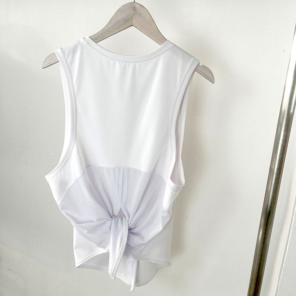 Women's Clothing Style Women's Sleeveless Mesh Vest Breathable Quick Drying Sports Fitness Top Summer Style Yoga Vest_ecoleips.com
