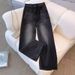 Cross-Border Wide-Leg Jeans Women, Autumn 2025 New High-Waisted Slimming Draped Loose Straight Pants For Women_ecoleips.com