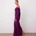 Women Elegant Solid Color Off Shoulder Long Sleeve Ruched Fall Maxi Dress Casual Fashion Long Dress For Women Autumn_ecoleips.com