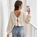Women’s Bow Detail Cardigan Sweater – Lightweight Spring Knit Top | Soft Polyester Blend | Relaxed Fit Long Sleeve Pullover_ecoleips.com