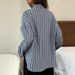 Women's Clothing Striped Shirt Outerwear Women's Design Lazy Long Sleeve Cardigan Breathable Style_ecoleips.com