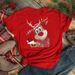 New Merry Christmas Tree Santa Claus Printed Short Sleeve Women's T-Shirt_ecoleips.com