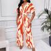 Women's Clothing Spring And Summer New Short Sleeved Printed Waist Jumpsuit Fashionable Wide Leg Women_ecoleips.com