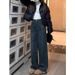 2025 New Straight-Leg Jeans Wo, Narrow Wide-Leg Petite Figures, Loose Fit, Plus Size, Slimming Pants For Plus-Size_ecoleips.com