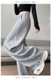 Black Sweatpants Women's Autumn And Winter 2025 New Velvet Loose Casual Wide-leg Sweatpants Scimitar Banana Pants_ecoleips.com