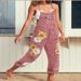European And American Independent Station Cross-Border Trade Women's Printed Pattern One-Piece Strap Jeans_ecoleips.com