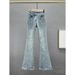 Women's Clothing Women's Slim Fit Flared Jeans High Waist Stretch Rhinestone Extended Pants Trendy Fashion Slimming Style_ecoleips.com