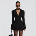 Women's New Temperament Competent Suit Deep V-neck Long Sleeve Waist_ecoleips.com