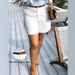 Women's Summer Casual Shorts With Pockets - Office Work Comfort Stretch Fabric High Waist Elastic Waistband Fashion White Shorts For Women_ecoleips.com