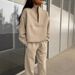 Women's Thickened Hoodie & Jogger Set - Casual Long-Sleeve Lounge Wear, Versatile Two-Piece Outfit For Spring & Fall_ecoleips.com
