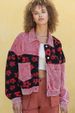European And American Cross-border Women's Clothing Retro And Old Washed Water Corduroy Splicing Woolen Jacket Hip-hop Fashion Wrinkled Chrysanthemum_ecoleips.com