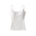 Latte Girl Women's Padded Tank Top Solid Color Versatile Inner Wear Beautiful Back Sports Yoga Vest_ecoleips.com