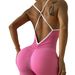 Women's Clothing Contrast Color Sling Sports Yoga Jumpsuit Sleeveless Quick Drying Thread Tight Fitness Jumpsuit Yoga Suit_ecoleips.com