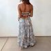 Lady Fashion Off Shoulder Pleated Beach Dress Casual Backless Suspender Bohemian Dresses Summer Vacation Sleeveless Long Dress_ecoleips.com