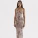 In Stock European And American Style Women's Fashion Elegant Slim Waist Strap Chest-Enhancing Floral Print_ecoleips.com