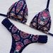 Women's Sexy Beach Swimwear Braided Print Bikini Swimsuit_ecoleips.com