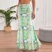 AD201 European And American Cross-border Summer Floral Dress, Sexy Waist-cinching Fishtail Skirt, Fashionable Mesh_ecoleips.com