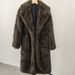 Women's High Quality Faux Fur Eco-Friendly Women's Long Faux Fur Coat Elegant Jacket Lapel Pockets_ecoleips.com