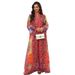 Embroidered Jalabiya Dress – Elegant Long Sleeve Maxi Dress With Floral Print & Rhinestone Detail (S-Xxl) – Middle Eastern Modest Fashion_ecoleips.com