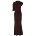 European American Women's Summer Fashion Off-Shoulder Pleated Dress Ankle-Length Casual Tight Fit Hip Hugging Design_ecoleips.com