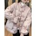 girl Peachy Elegant Cotton Coat For Women, New Chinese Style Handmade Button, High-end Padded Thickened Warm Winter Jacket_ecoleips.com
