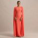 ng2510292 European And American Style Autumn Winter Women's For Banquet Party Evening Gown Solid Color Round Neck Pleated Shawl_ecoleips.com