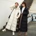 Women's Oversized Long Winter Coat, Streetwear Padded Jacket, Thickened Cotton Trench Coat For Casual Comfort_ecoleips.com