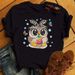 European And American Cross-border Foreign Trade Wholesale Clothing Cute Cartoon Owl Round Neck Plus Size Short-sleeve_ecoleips.com
