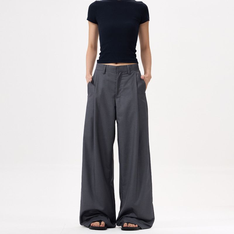 Orange Silk Women's Clothing#American Style Pleated Cut Scimitar Suit Casual Spring Men And Women Draped Slim Fit_ecoleips.com