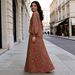 Women's Plus Size Loose Fit Floral Print Long Sleeve Top And High Waist Maxi Skirt Set – Casual Summer Outfit_ecoleips.com