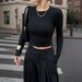 Voya Women's Spring And Summer New Style French Sexy Backless T-shirt With Fashionable Temperament And Elegant Figure Display Top_ecoleips.com