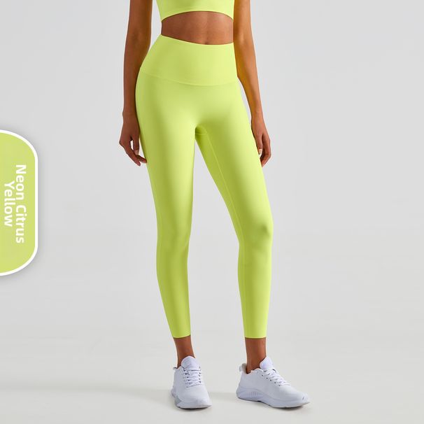 High-Waisted Women's Yoga Pants Hip Lifting Sports Leggings Anti-Rolling Exercise Long Trousers Polyester_ecoleips.com