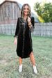 Women's Clothing Casual Loose Shirt New Velvet Pocket Splicing Irregular Long Sleeved Dress_ecoleips.com