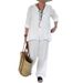Women's Clothing Two Piece Suits For Women Lapel Long Sleeved Shirts Autumn Casual Solid Color Pants Wide Leg Suits_ecoleips.com