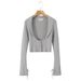 Women’s Knitwear 3-Piece Set – Chic Cardigan + Camisole + Pleated Skirt, Autumn & Winter Layering Essentials (Blue, Beige, Gray)_ecoleips.com