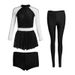 Aria Basics New Couple's Swimwear For Men Women, Two-piece Long-sleeve And Long-pants Set, Tummy-concealing, Slimming, Conservative_ecoleips.com